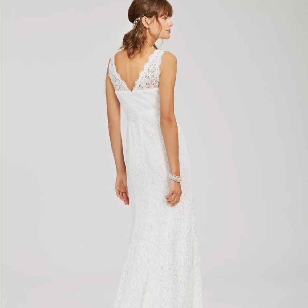 Adrianna Papell Sleeveless Bridal Dress Ivory - Picture 3 of 16